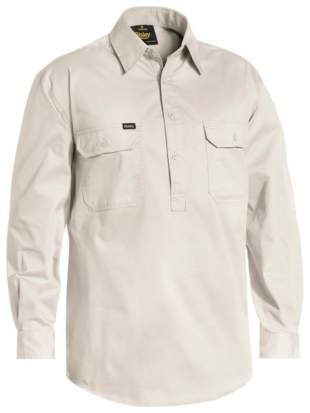 CLOSED FRONT COOL LIGHTWEIGHT DRILL SHIRT