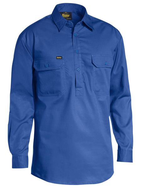 CLOSED FRONT COOL LIGHTWEIGHT DRILL SHIRT