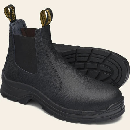 Blundstone Black print leather elastic side safety boot 310