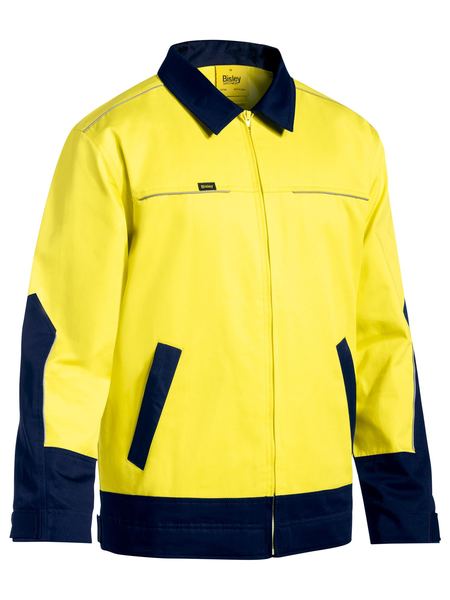 HI VIS DRILL JACKET WITH LIQUID REPELLENT FINISH