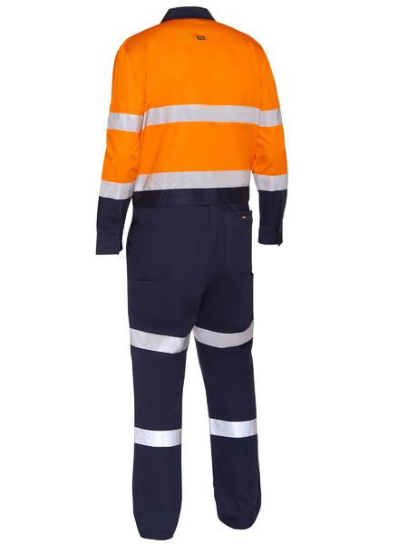 Bisley Taped Hi Vis Coverall With Waist Zip Opening