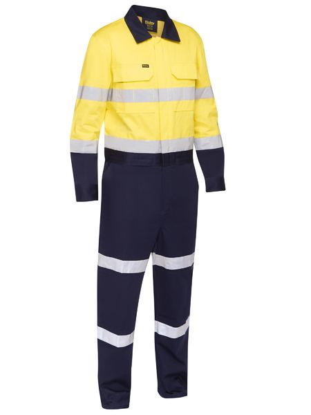 Bisley Taped Hi Vis Coverall With Waist Zip Opening