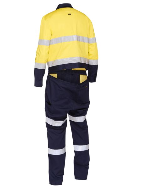 Bisley Taped Hi Vis Coverall With Waist Zip Opening