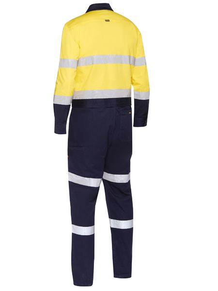 Bisley Taped Hi Vis Coverall With Waist Zip Opening