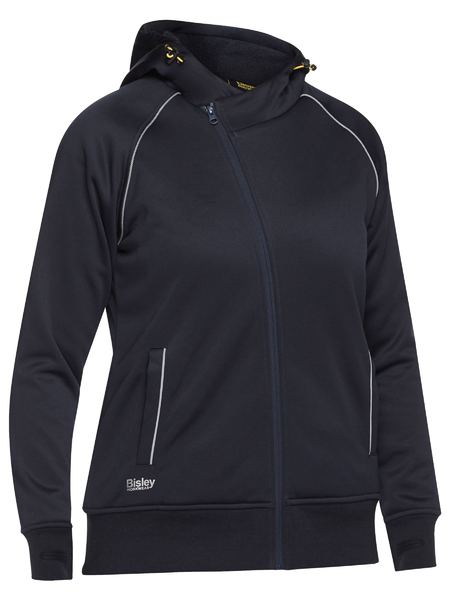 Bisley Women's Fleece Zip Front Hoodie With Sherpa Lining