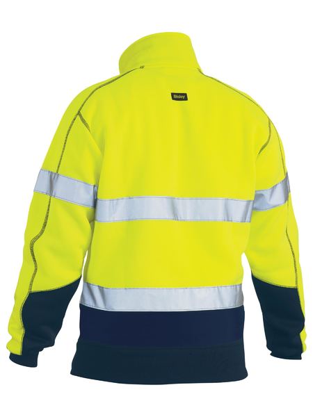 TAPED HI VIS 1/4 ZIP FLEECE PULLOVER WITH SHERPA LINING