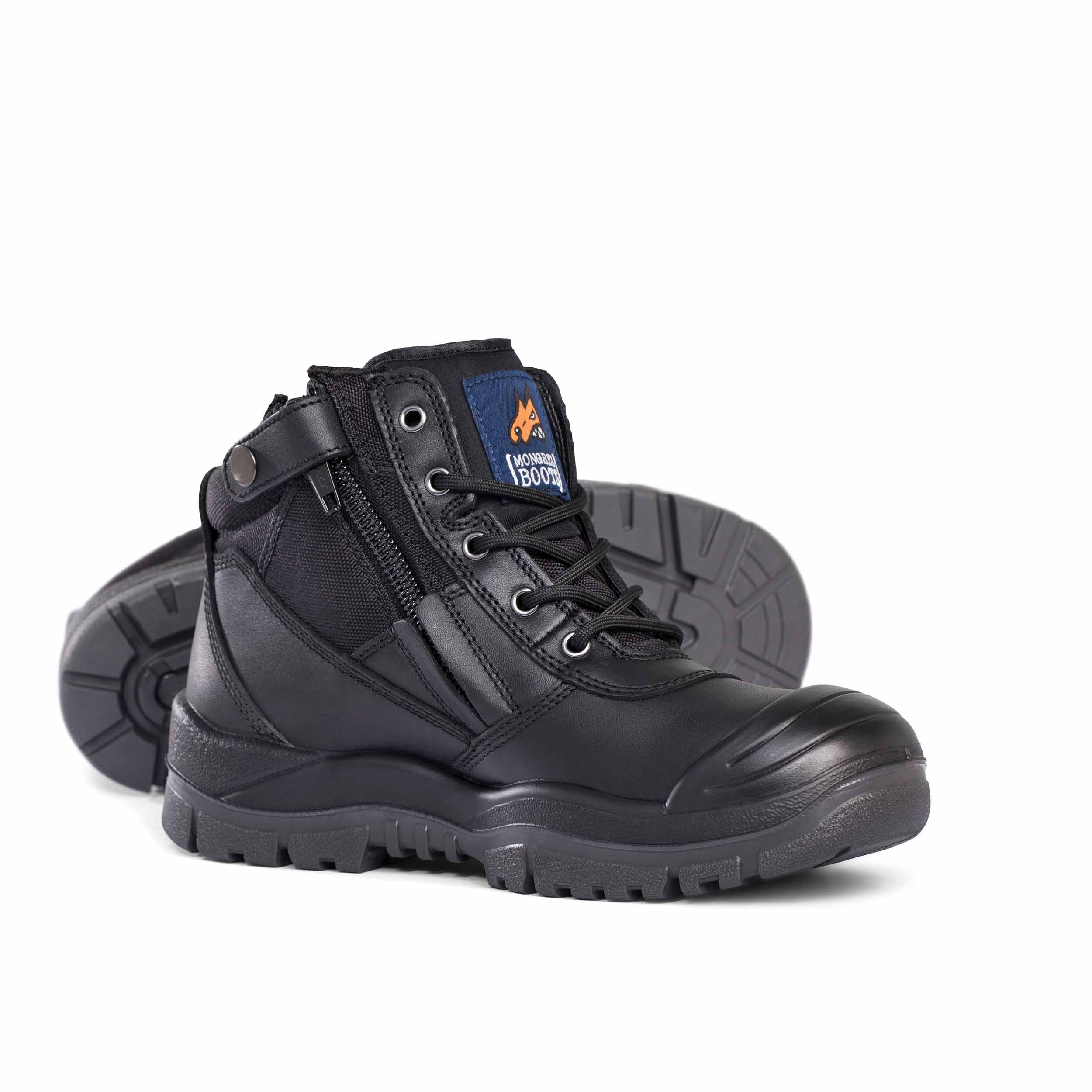 ZIPSIDER BOOT W/ SCUFF CAP - BLACK