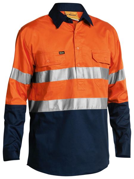 TAPED HI VIS CLOSED FRONT COOL LIGHTWEIGHT SHIRT