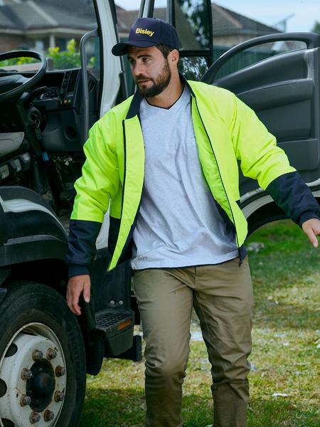 Bisley Two Tone Hi Vis Bomber Jacket