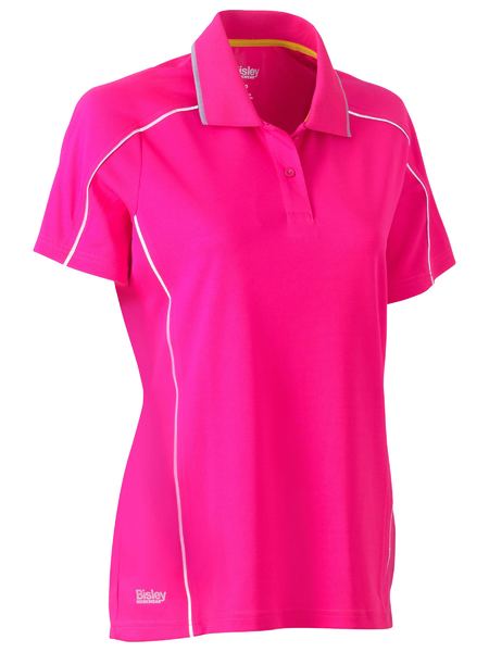 Bisley Women's Cool Mesh Polo With Reflective Piping