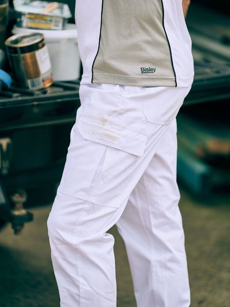 Bisley Stretch Cotton Drill Cargo Cuffed Pants