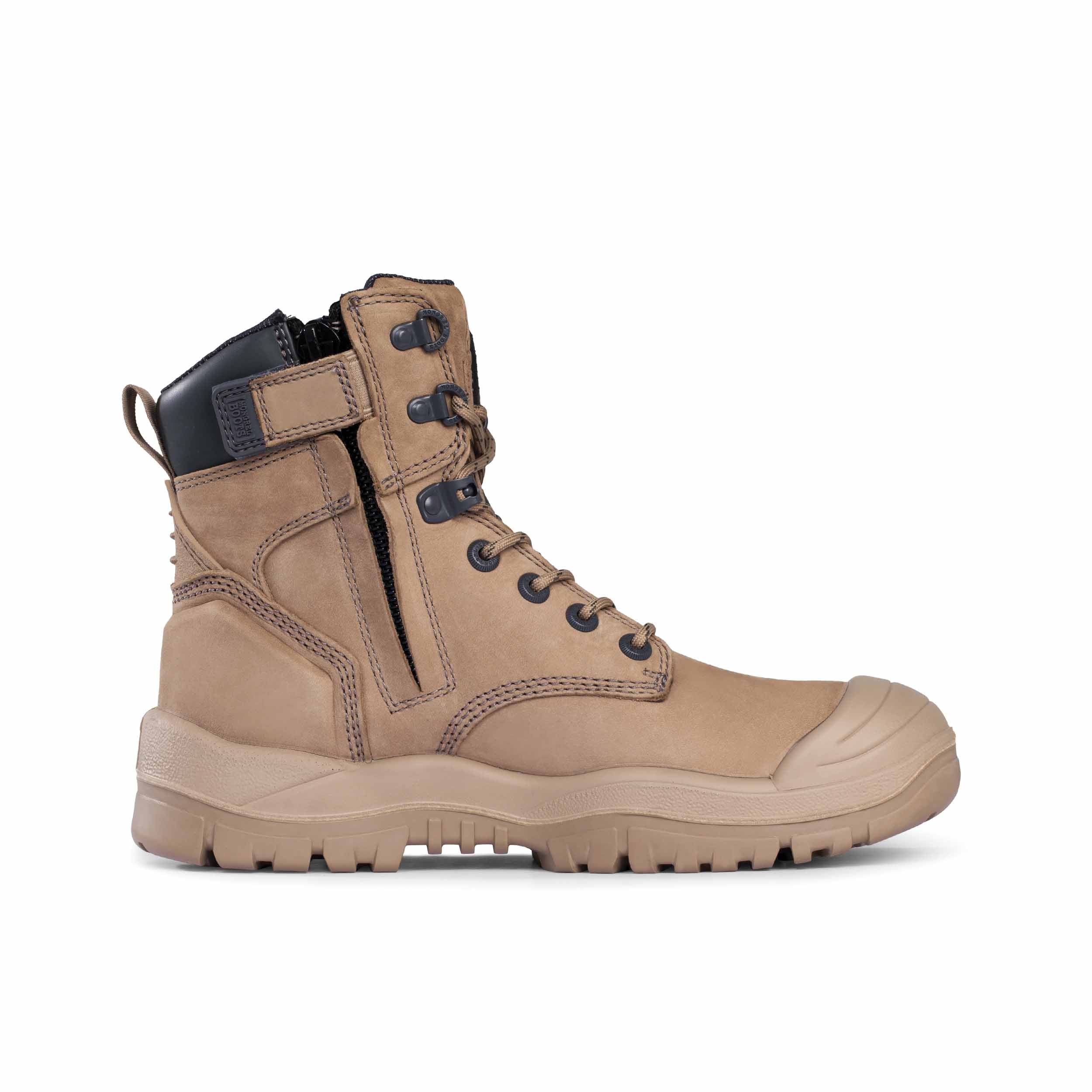 Mongrel High Leg Zipsider Boot W/ Scuff Cap Stone 561060