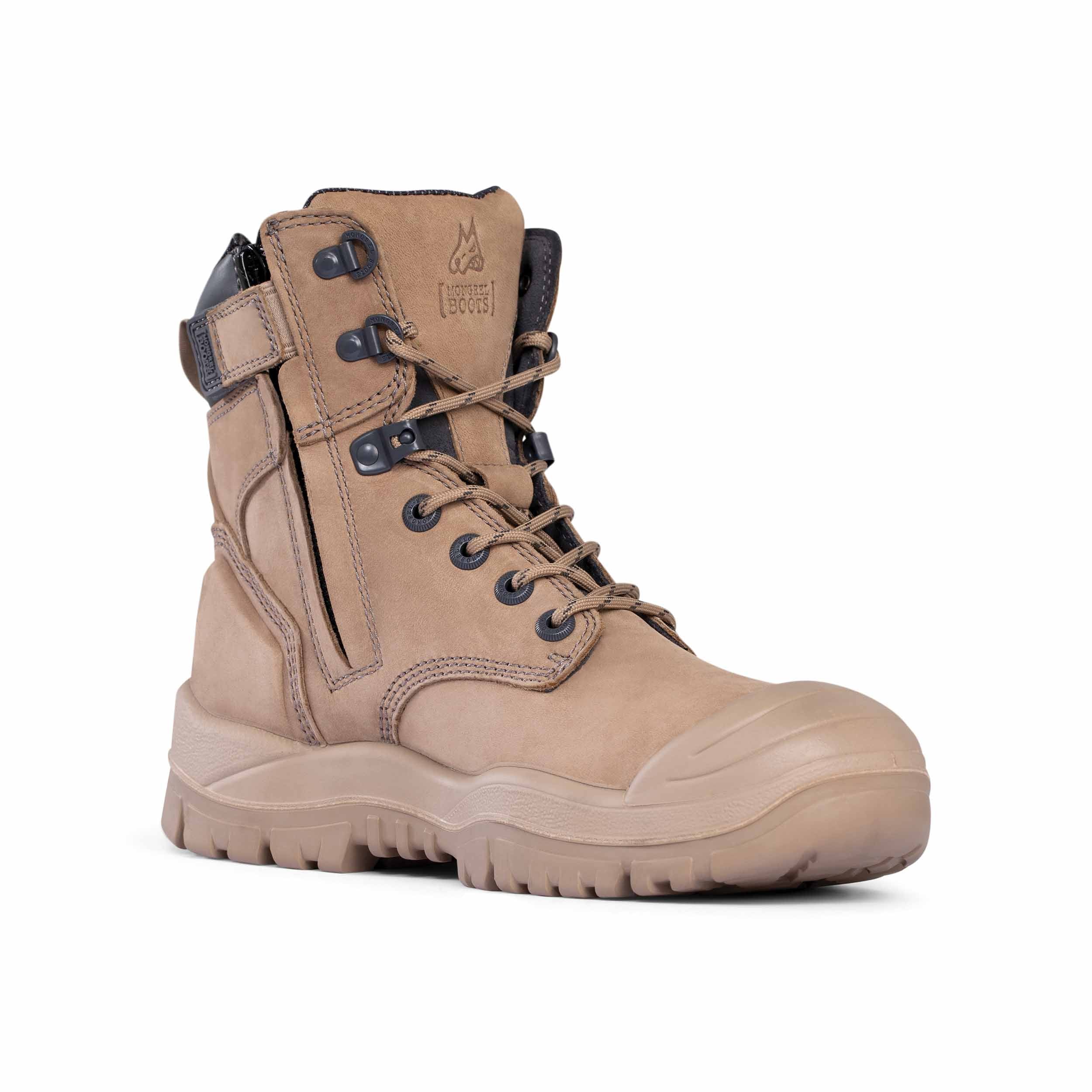 Mongrel High Leg Zipsider Boot W/ Scuff Cap Stone 561060