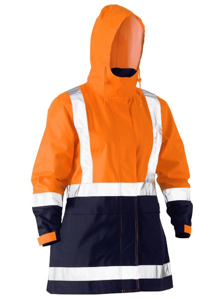 Bisley Women's H Taped Two Tone Hi Vis Rain Jacket