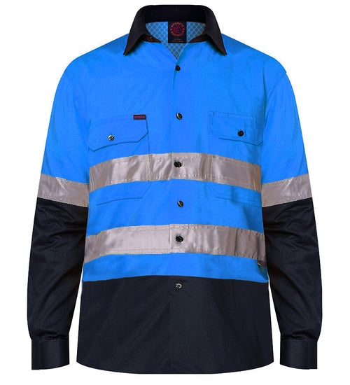 Ritemate Vented Open Front Lightweight Long Sleeve Taped Shirt