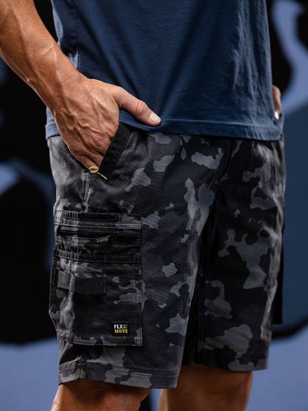 FLX & MOVE STRETCH CANVAS CAMO CARGO SHORT - LIMITED EDITION