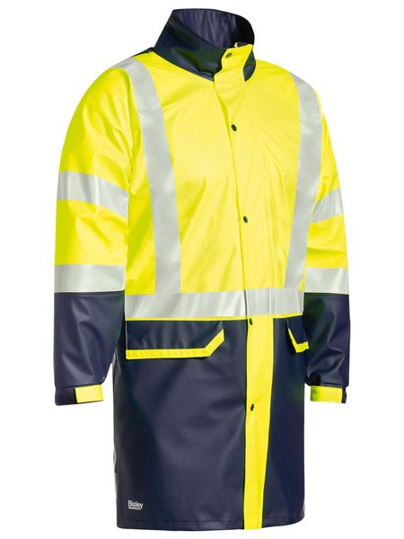 TAPED HI VIS STRETCH PU RAIN COAT