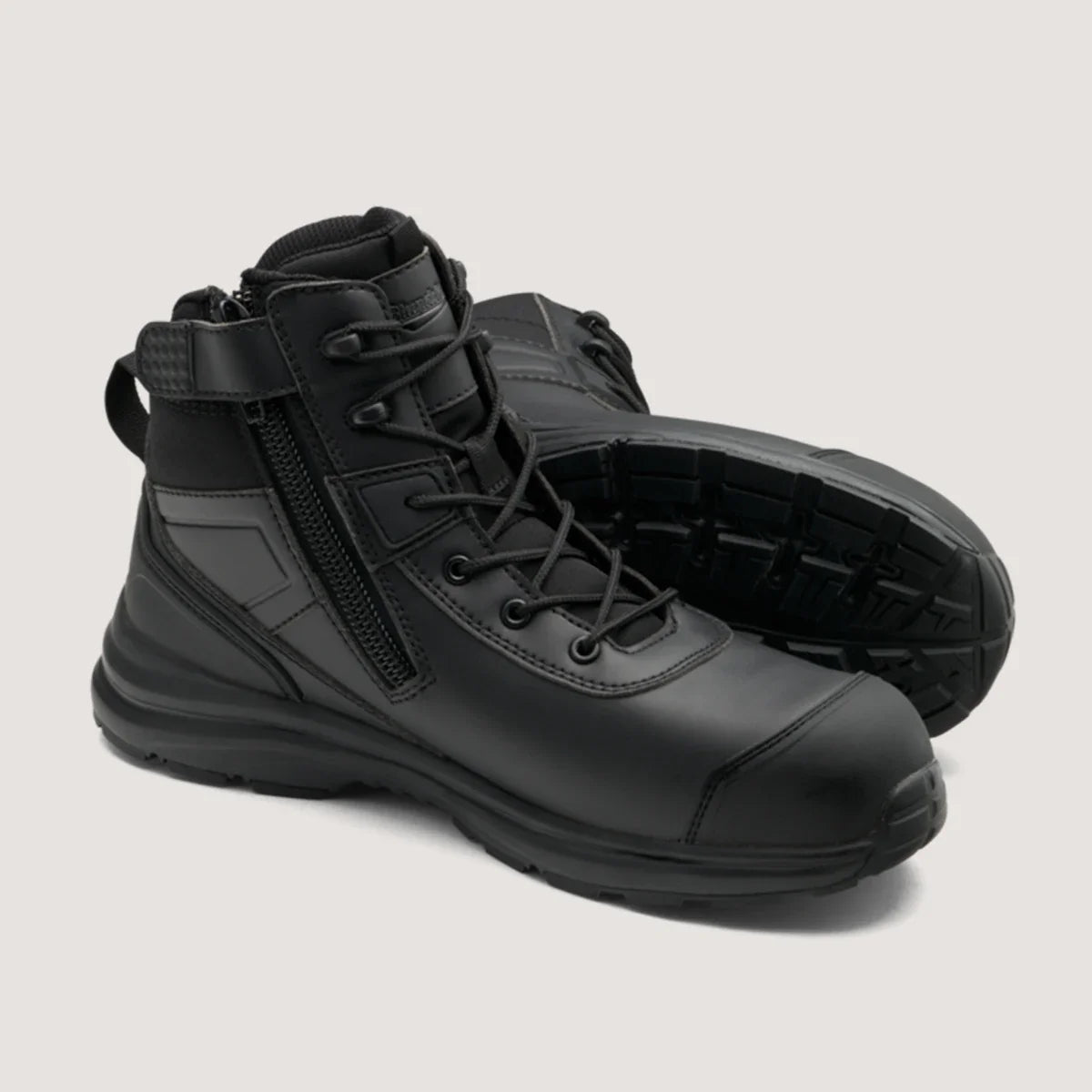 Blundstone Unisex Zip Up Safety Boots - Black