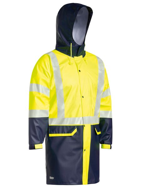 TAPED HI VIS STRETCH PU RAIN COAT