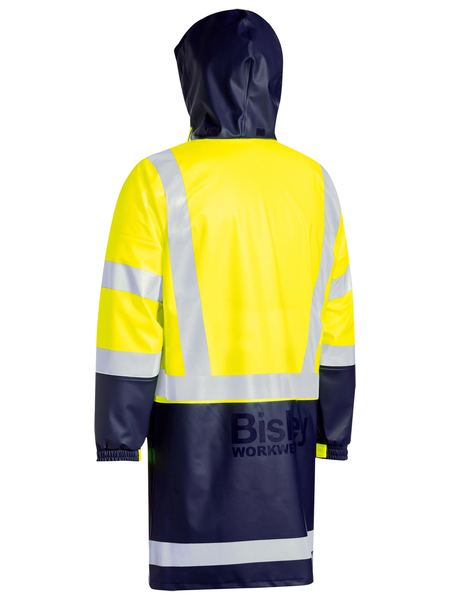 TAPED HI VIS STRETCH PU RAIN COAT