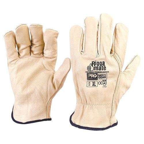 Pro Choice Riggamate Beige Premium Cowgrain Gloves