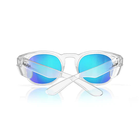 Safestyle Cruisers Clear Frame Mirrors Blue Polarised