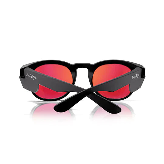 Safestyle Cruisers Matte Black Frame Mirrors Red Polarised