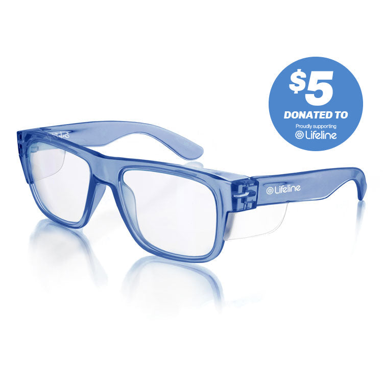 SafeStyle Fusions Blue Frame Clear Lens