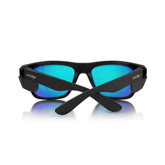 Safestyle Fusions Matte Black Frame Mirrors Blue Polarised Lens