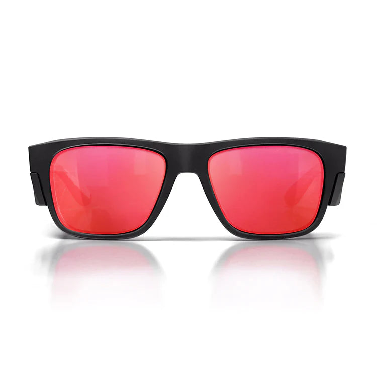 Safestyle Fusions Matte Black Frame Mirrors Red Polarised Lens