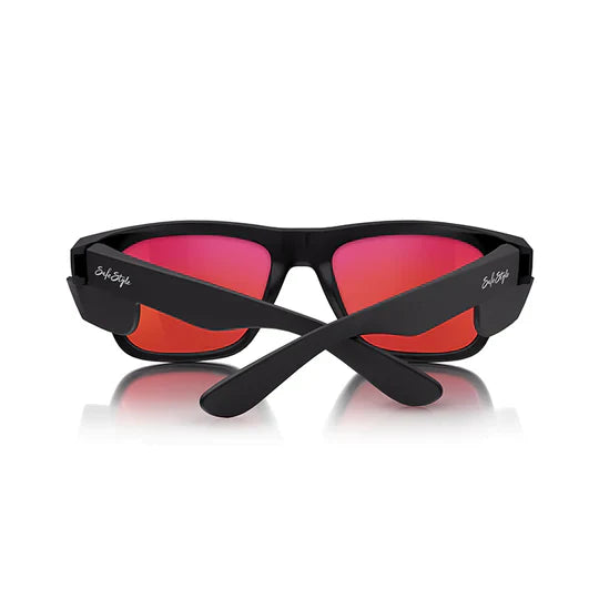 Safestyle Fusions Matte Black Frame Mirrors Red Polarised Lens