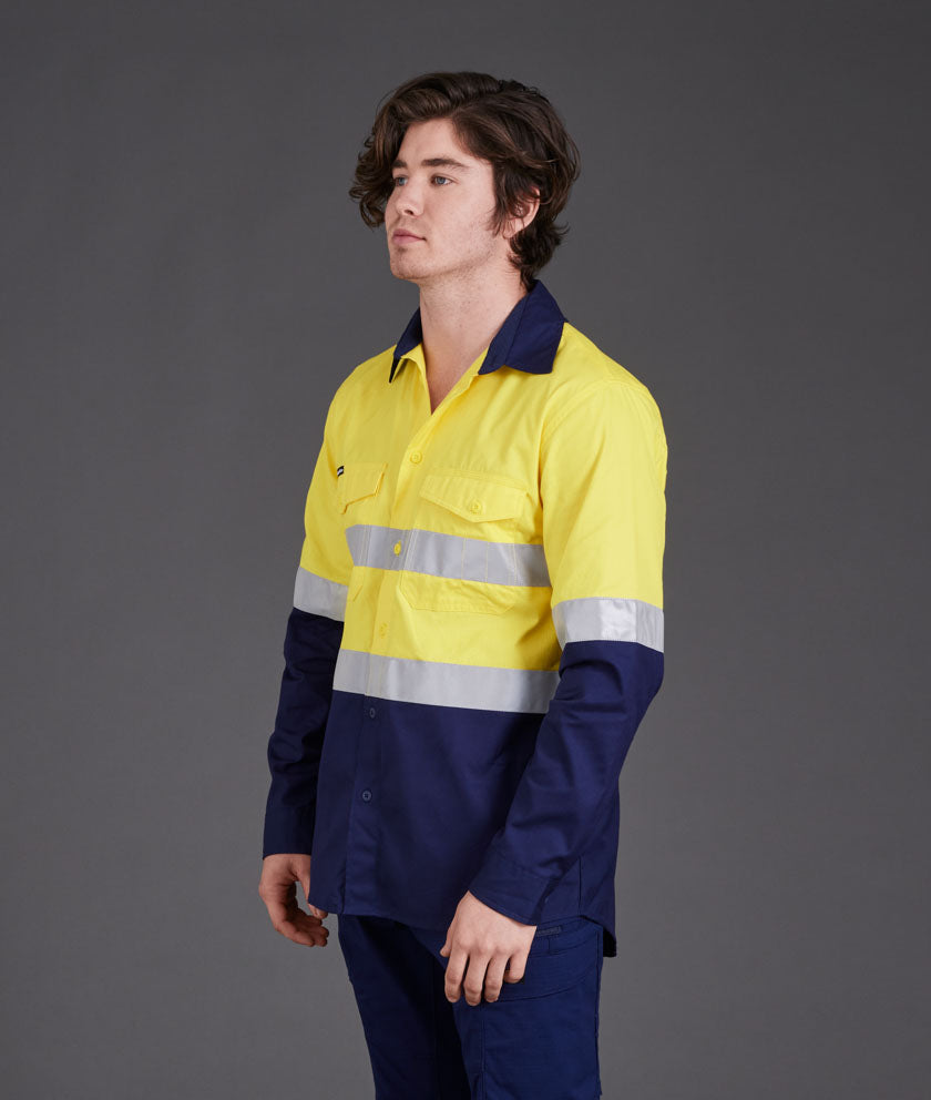 King Gee WC2 Hi Vis Ref Spliced Shirt L/S