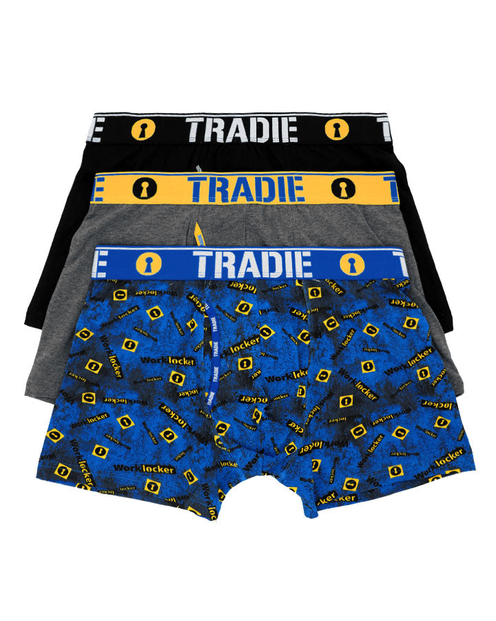 EXCLUSIVE Tradie Mens 3pk Fly Front Trunk