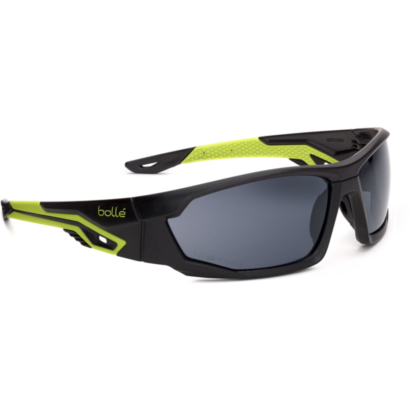 Bolle Safety - MERCURO Yellow / Black Temples Platinum AS/AF Smoke Lens