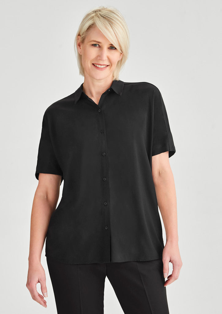 Dahlia Womens Short Sleeve Blouse