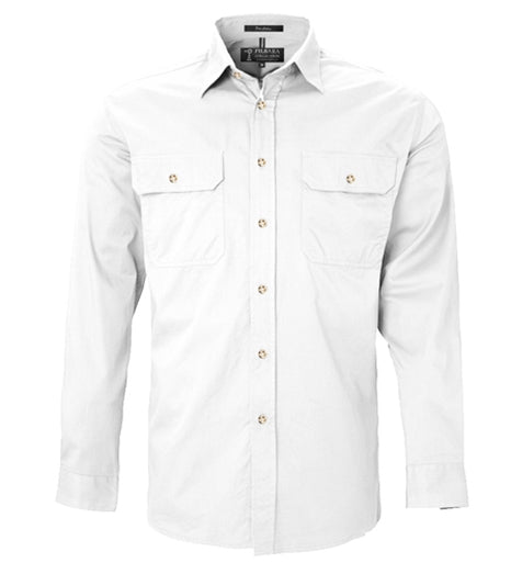 Men's Pilbara Open Front L/S Shirt (XXS-L)