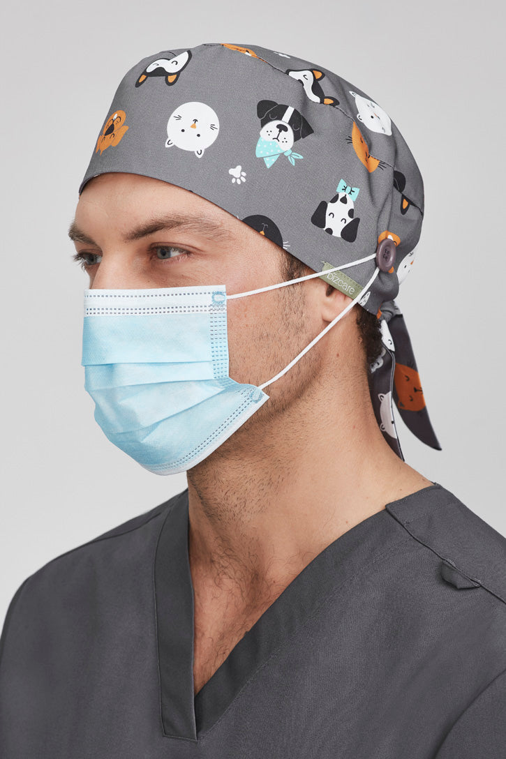 Biz Care Unisex Printed Scrub Cap