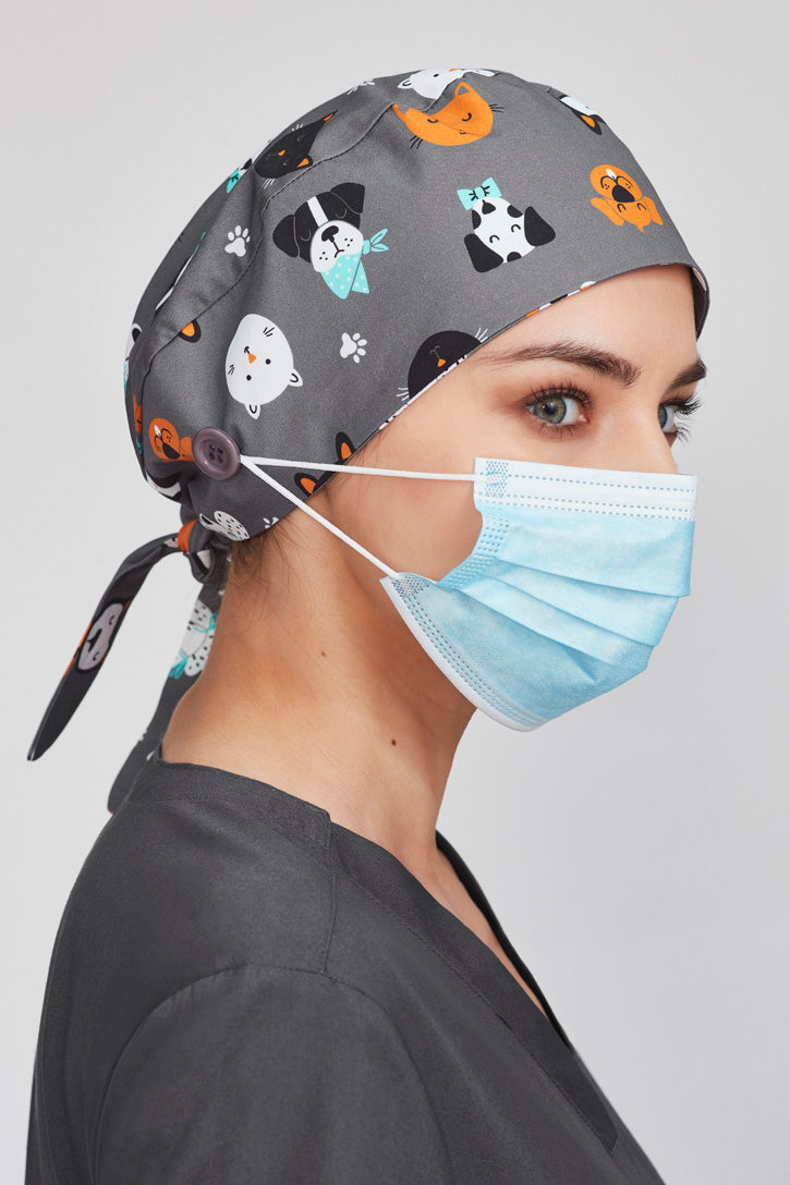 Biz Care Unisex Printed Scrub Cap