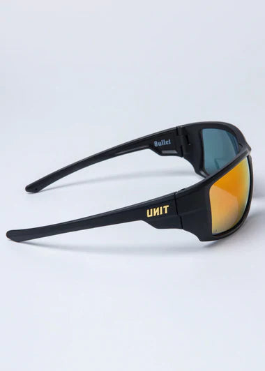 Unit Bullet - Medium Impact Safety Sunglasses -Black Orange