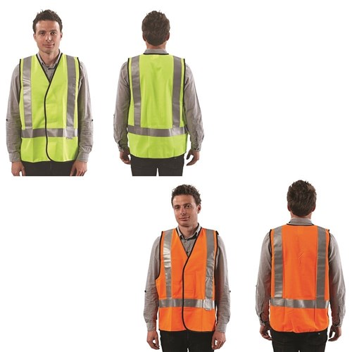 Pro Choice Fluro H Back Safety Vest - Day / Night Use