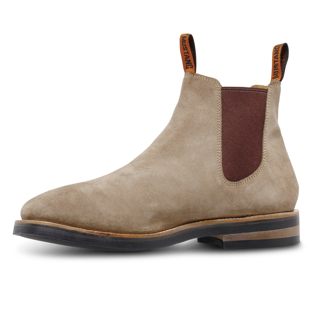 Mustang Signature Men’s
Pull-up leather boot - TAUPE