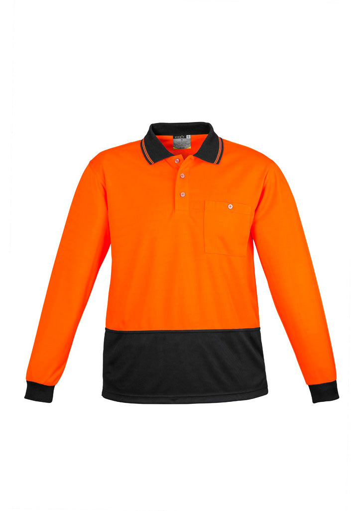 Syzmik Unisex Hi Vis Basic Spliced Polo - Long Sleeve