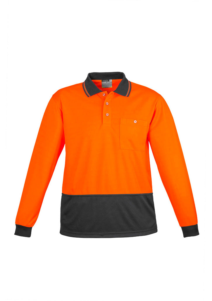 Syzmik Unisex Hi Vis Basic Spliced Polo - Long Sleeve