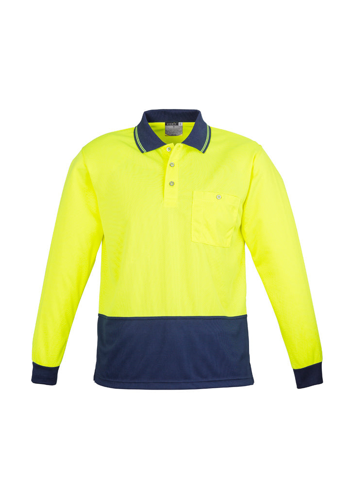 Syzmik Unisex Hi Vis Basic Spliced Polo - Long Sleeve