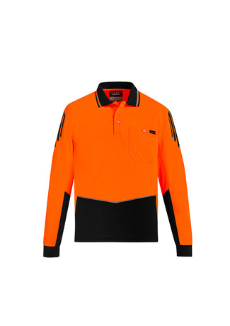 Syzmik Mens Hi Vis Flux L/S Polo