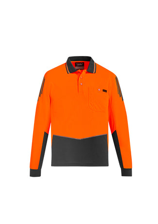 Syzmik Mens Hi Vis Flux L/S Polo