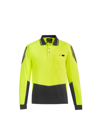 Syzmik Mens Hi Vis Flux L/S Polo