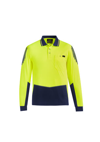 Syzmik Mens Hi Vis Flux L/S Polo