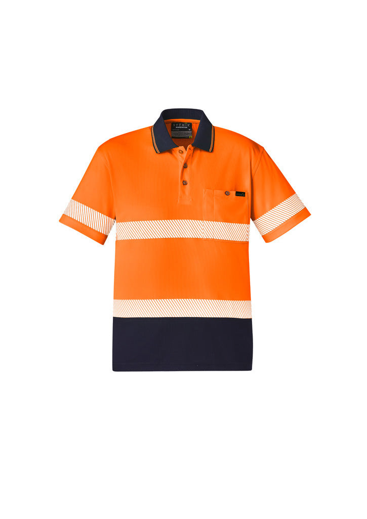 Unisex Hi Vis Segmented Tape Short Sleeve Polo