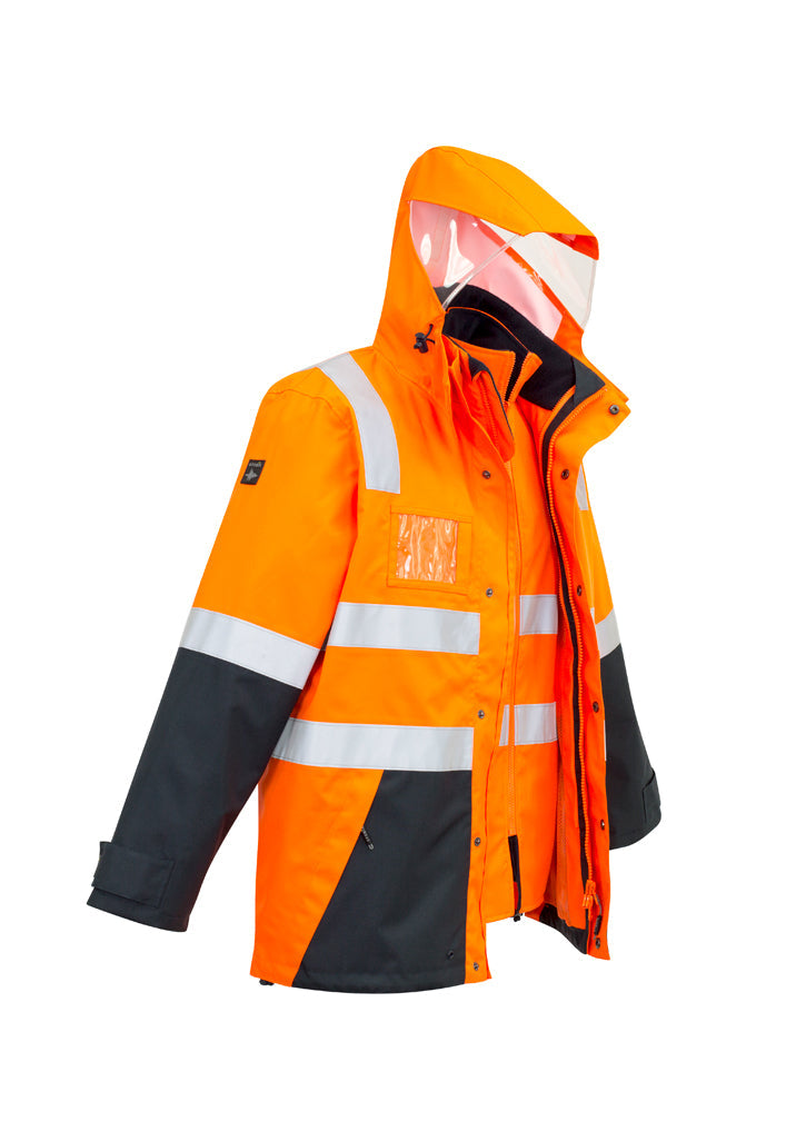 Syzmik Mens Hi-Viz 4in1 Waterproof jacket